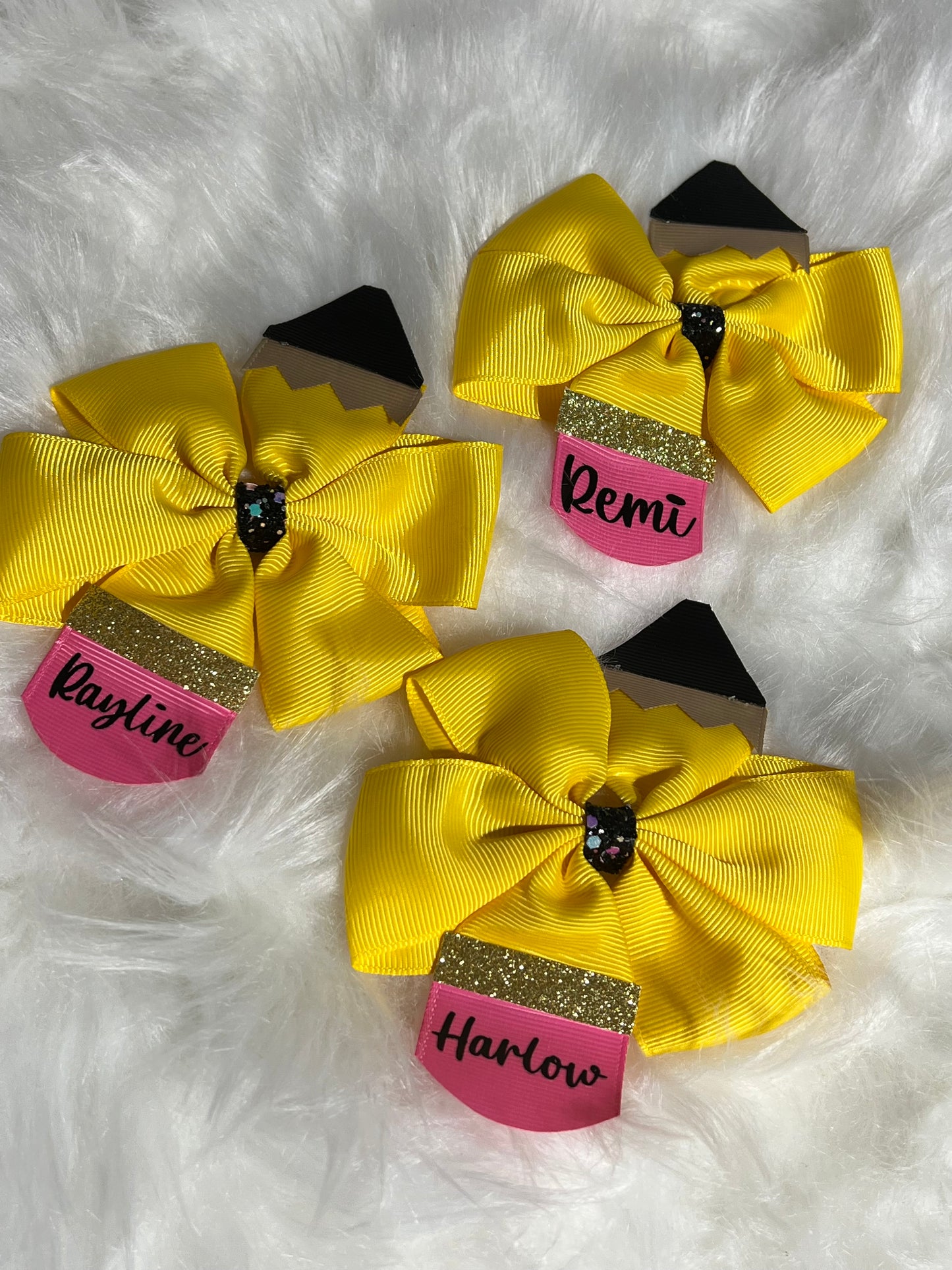 Personalized Pencil Bow